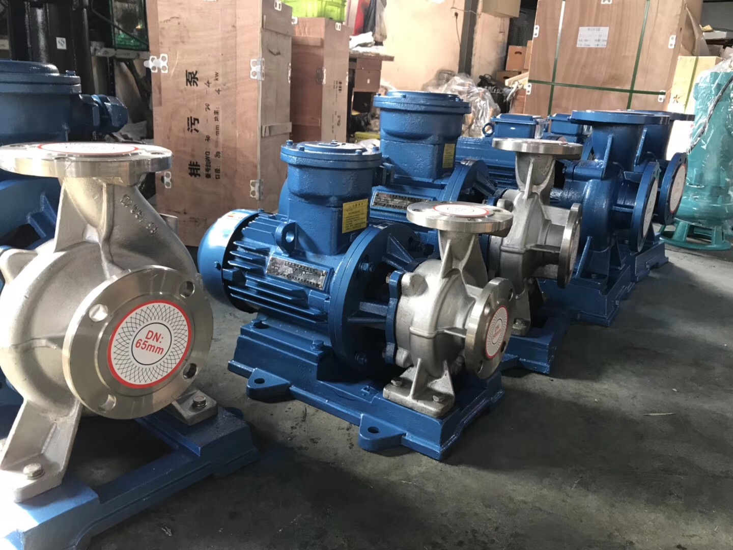 ISWHB臥式不銹鋼防爆管道泵廠J實(shí)物圖片