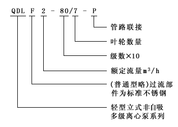 QDLF立式多G泵型號(hào)及意義