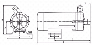 MP系列微型磁力驅動循環(huán)泵(安裝尺寸)
